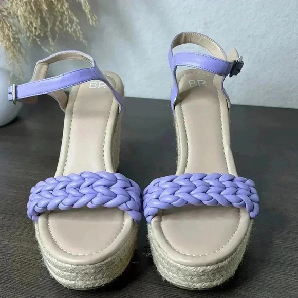 NEW BP Goldie Braided Wedge Sandal  Purple Size 9.5M - Picture 12 of 12